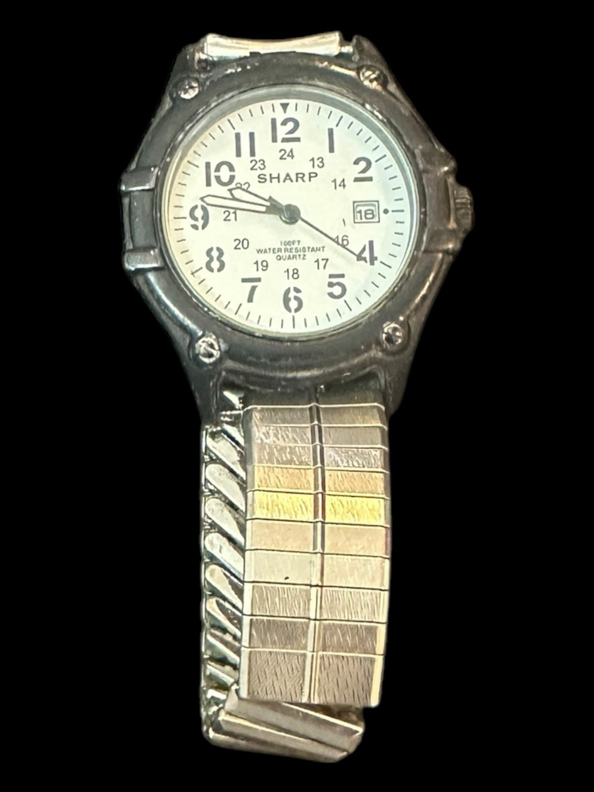 Classic Analog SHARP SHP5738 Japan Movement 100ft WR 38mm Watch – New Battery
