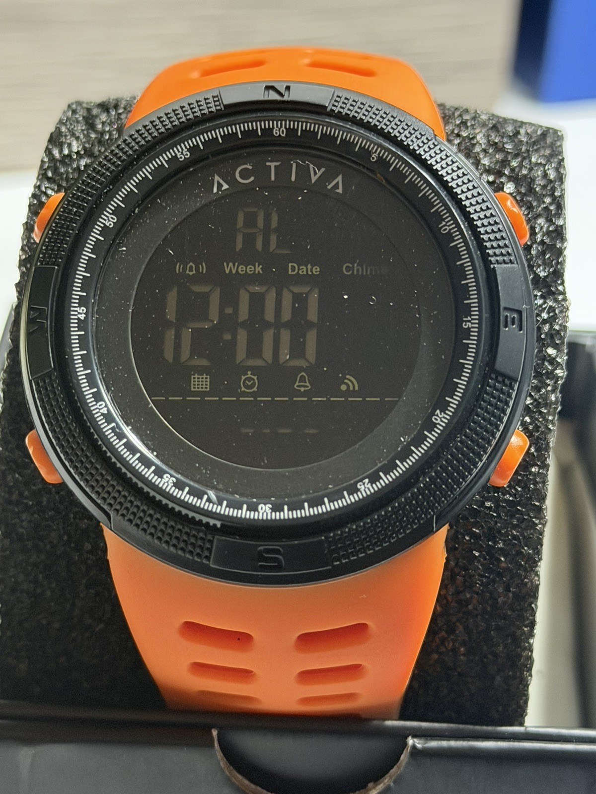 Activa x Invicta Men’s 50mm Digital Sport Watch – Black/Orange (ACW1915-006) NEW