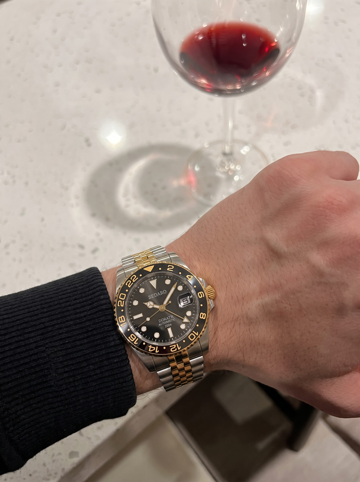 SEDARO Diver Watch NH35 Automatic Black Dial Sapphire Crystal Steel 41mm