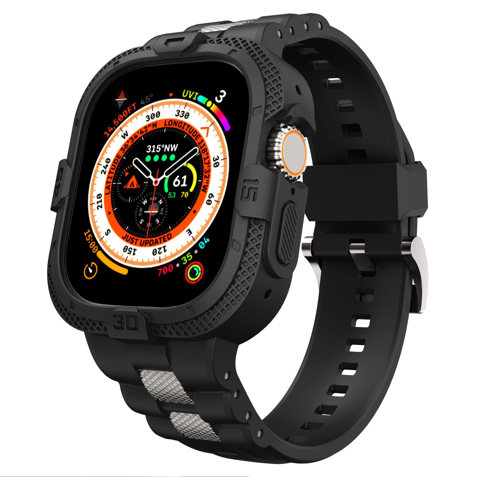 GELISHI Band for Apple Watch Ultra 2/1 49mm, Rugged Protective TPU