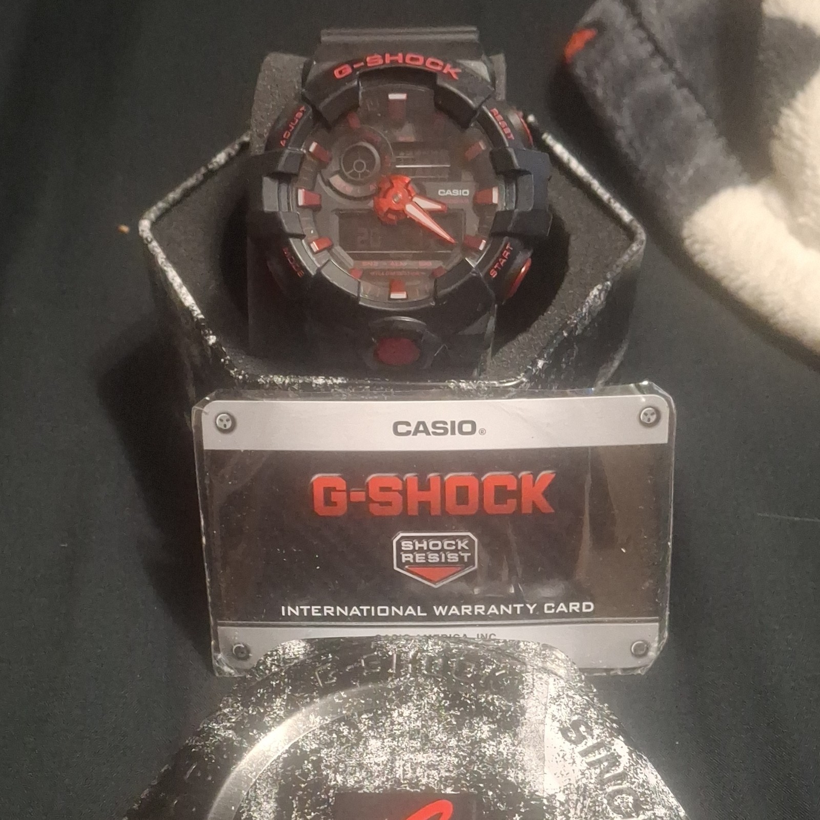 Casio G Shock watch black and red