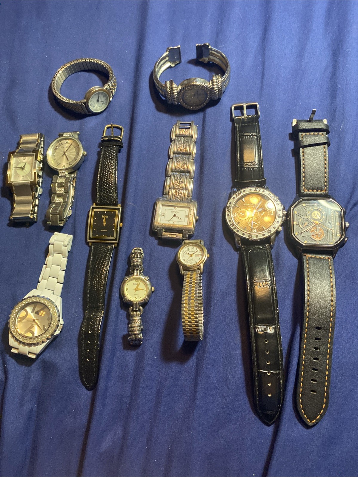 Lot Of 11 Watches And Bands Netec Pulser Relic Durango Wincci Quartz Plus More
