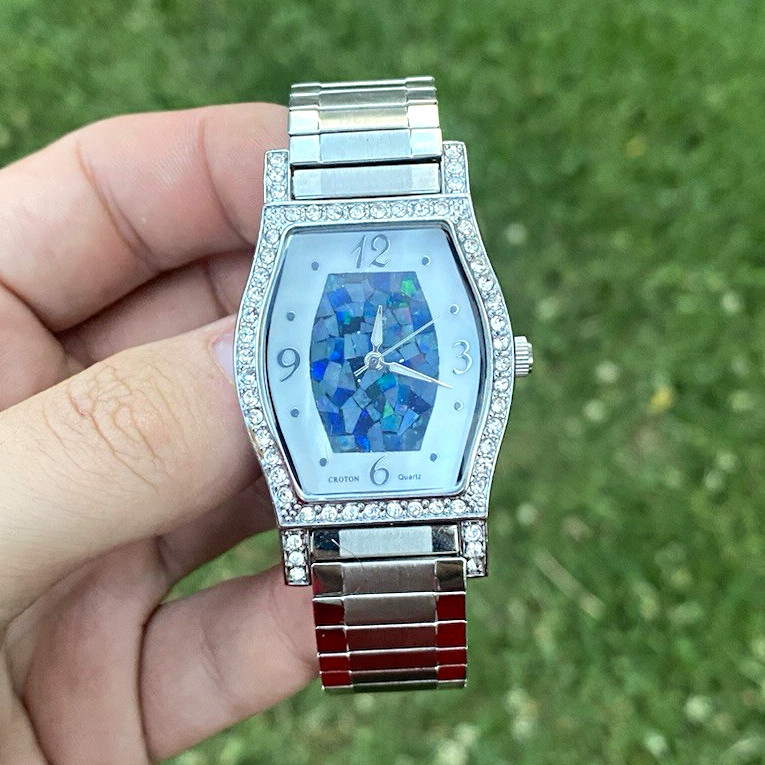 Croton Women’s Blue Dial Silver Stainless Steel Bracelet Quartz 30m Watch