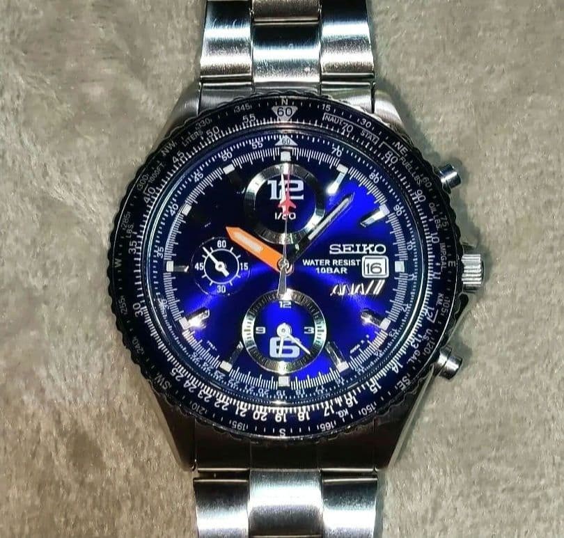 SEIKO × ANA Collaboration Watch: Pilot Chronograph “Happy Flight” Rare
