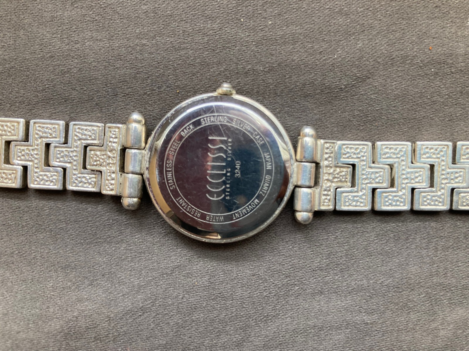 Solid Sterling Silver Ecclissi Women’s Quartz Watch 50g Silver Runs New Battery