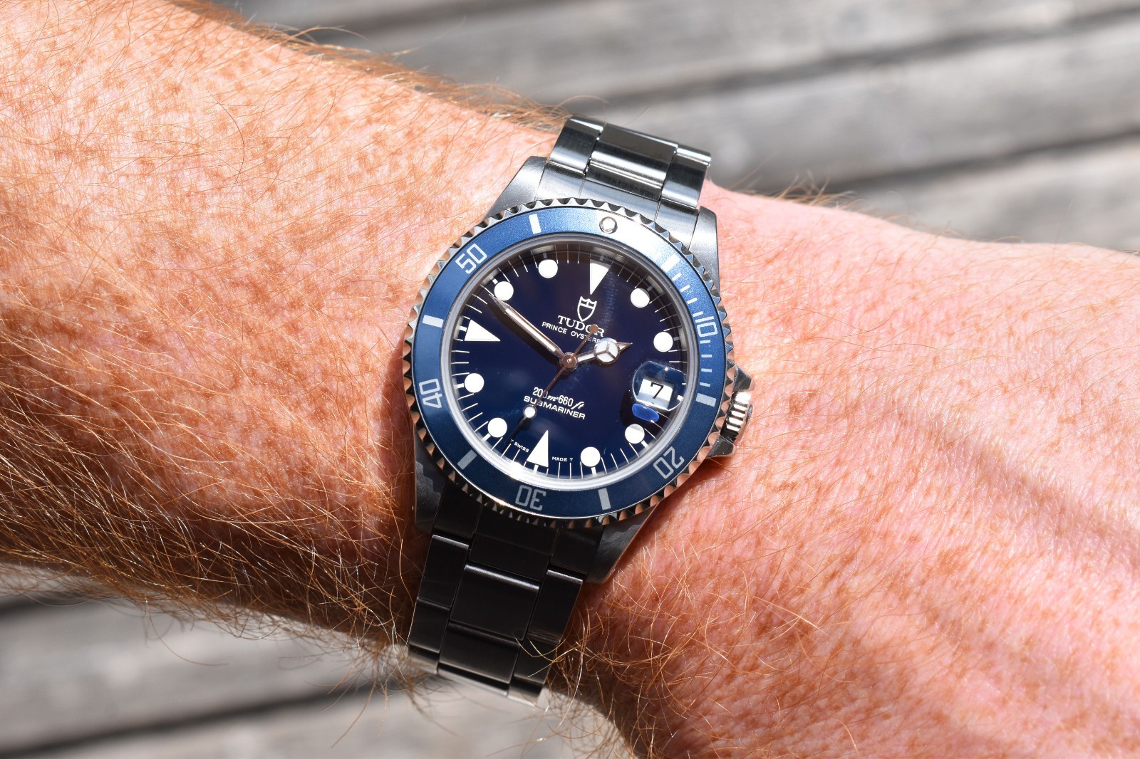 1996 Tudor Prince Oysterdate Submariner Date Minisub 36mm Steel Blue Dial 75190