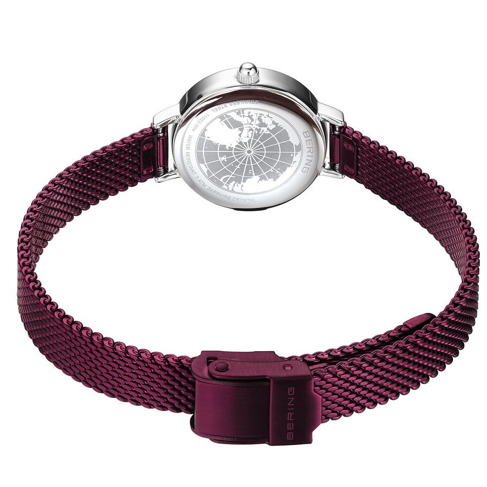 Bering Classic Polished Silver, Strap Length: 180mm Strap width: 8mm for Women.