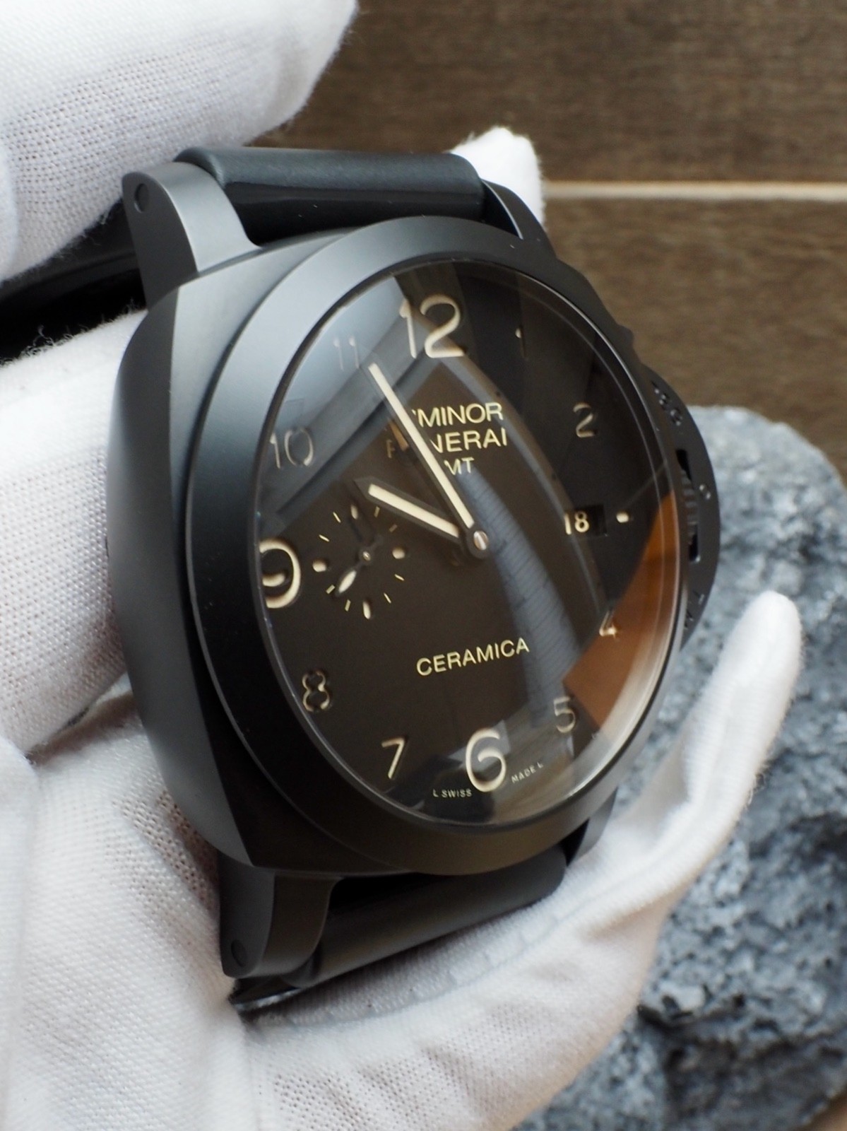 Panerai Luminor 44 Ceramic Ceramica Auto PAM00441 “T” Full Set 2 Straps! CRAZY!