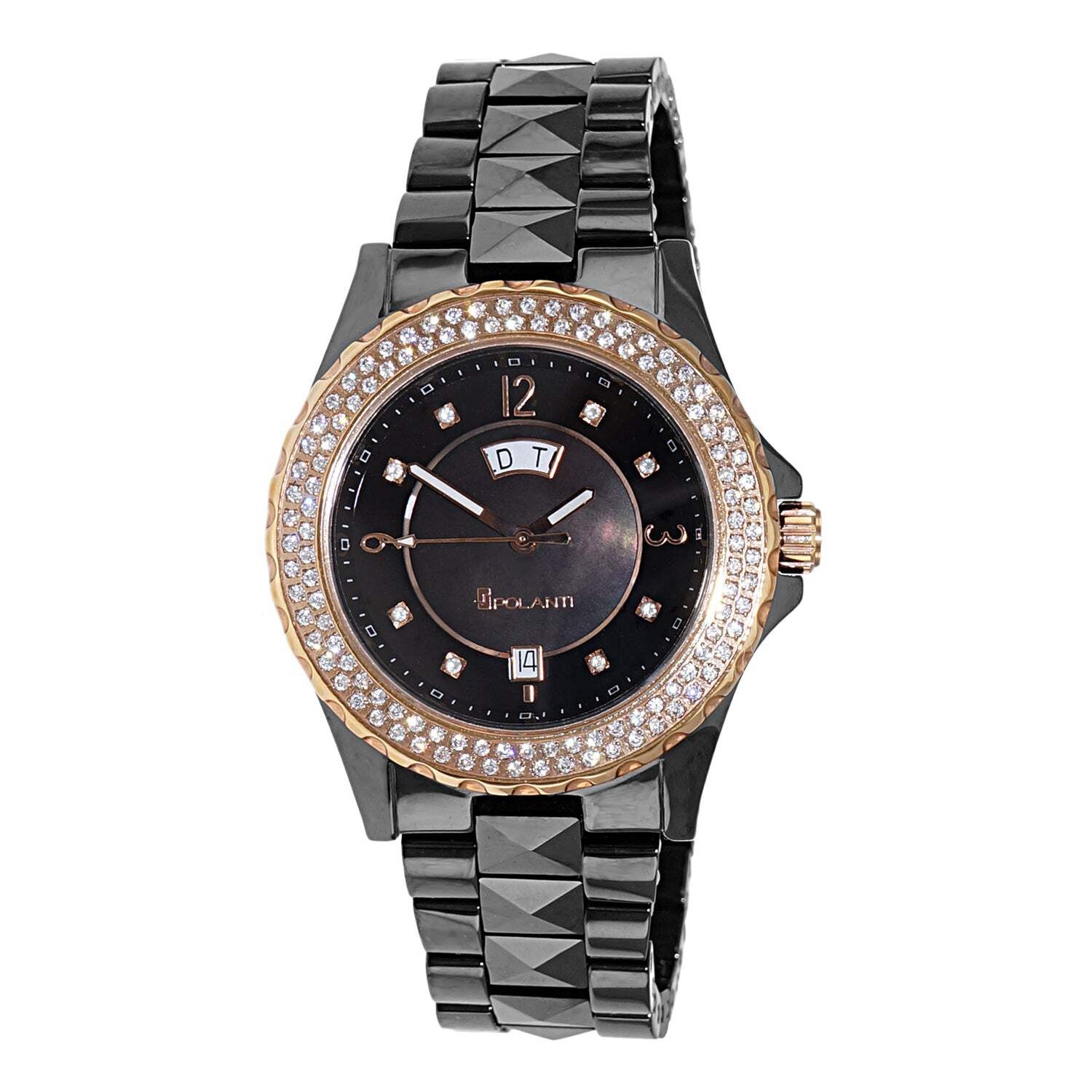 Ceramic II BLACK CERAMIC /ROSETONE | White Dial Wristwatch P7895KR