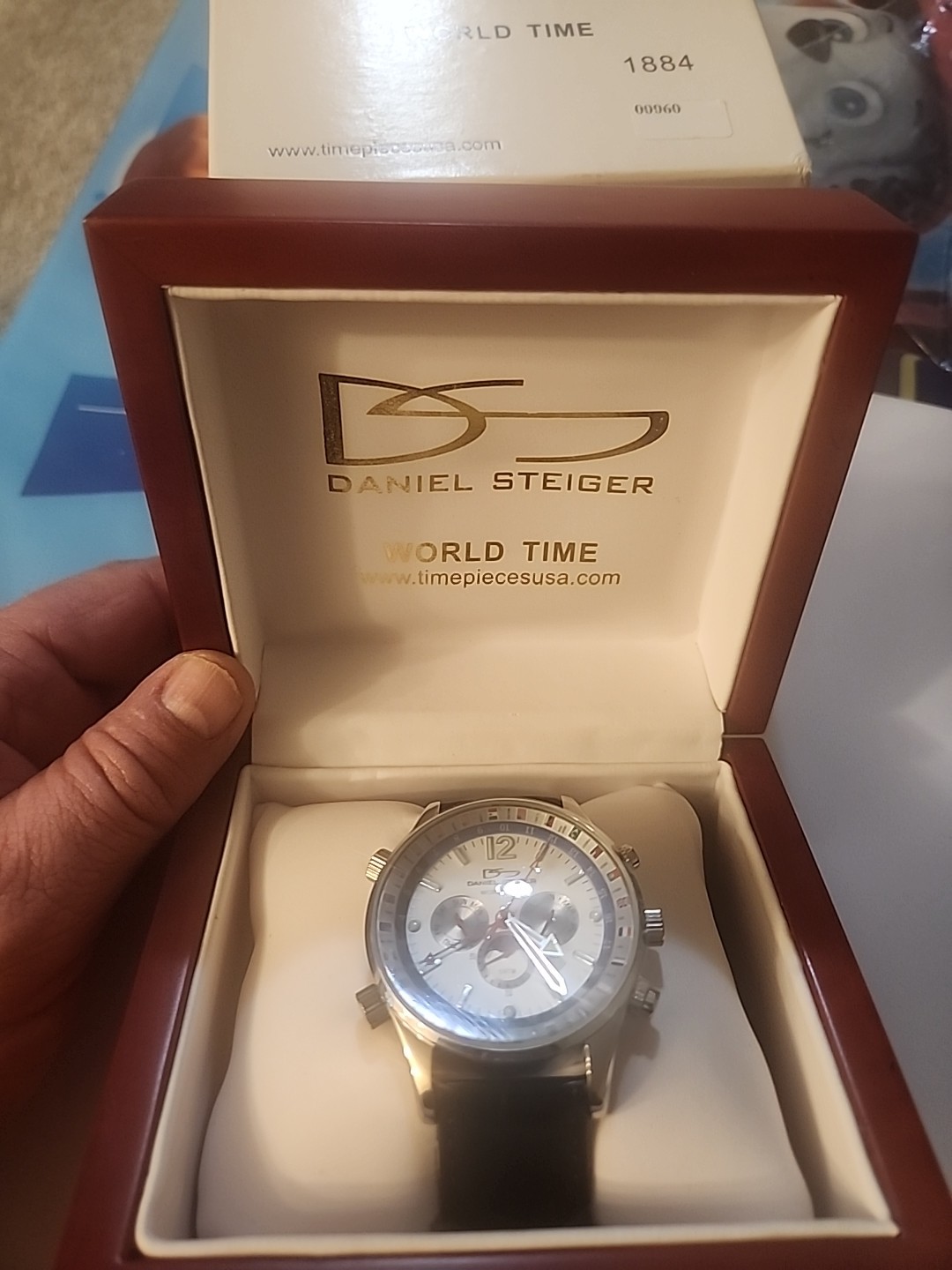 Daniel Steiger World Time 1884 24j Men’s Watch New In Box With Tags And Paper