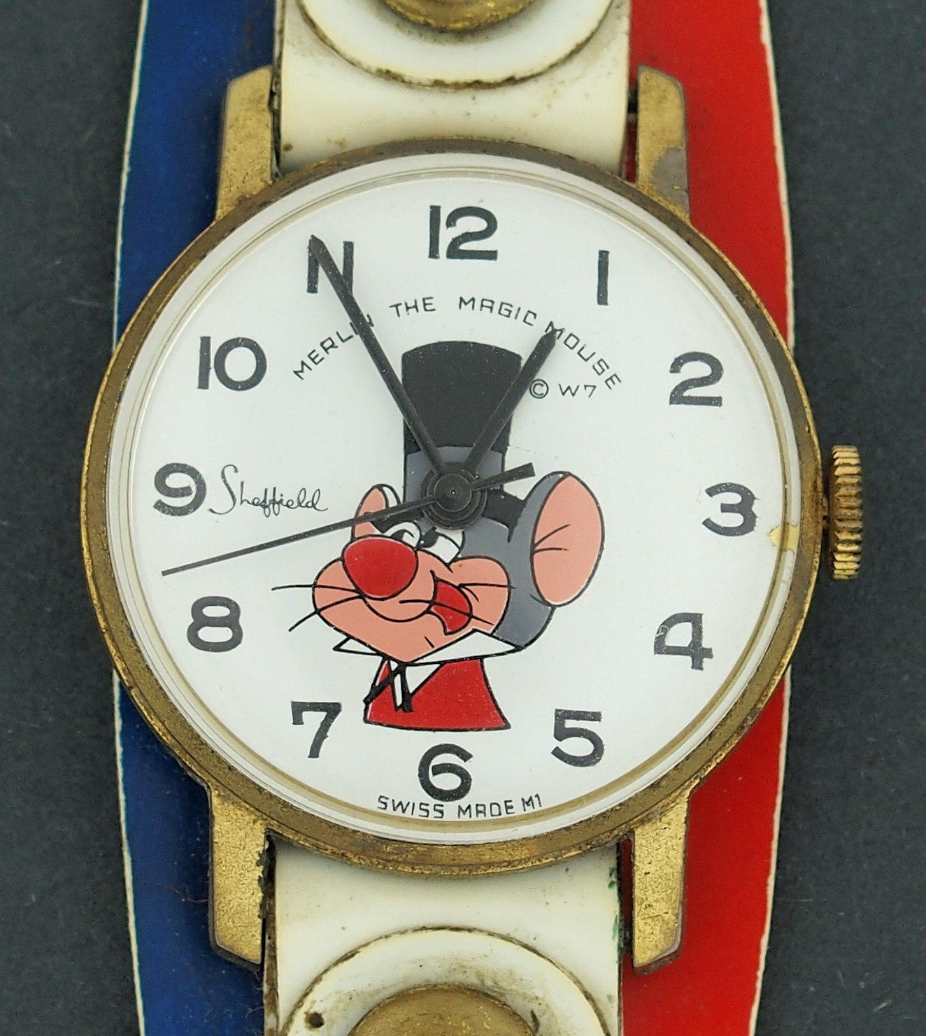 1970’s Sheffield Merlin the Magic Mouse Warner Brothers Cartoon Character Watch