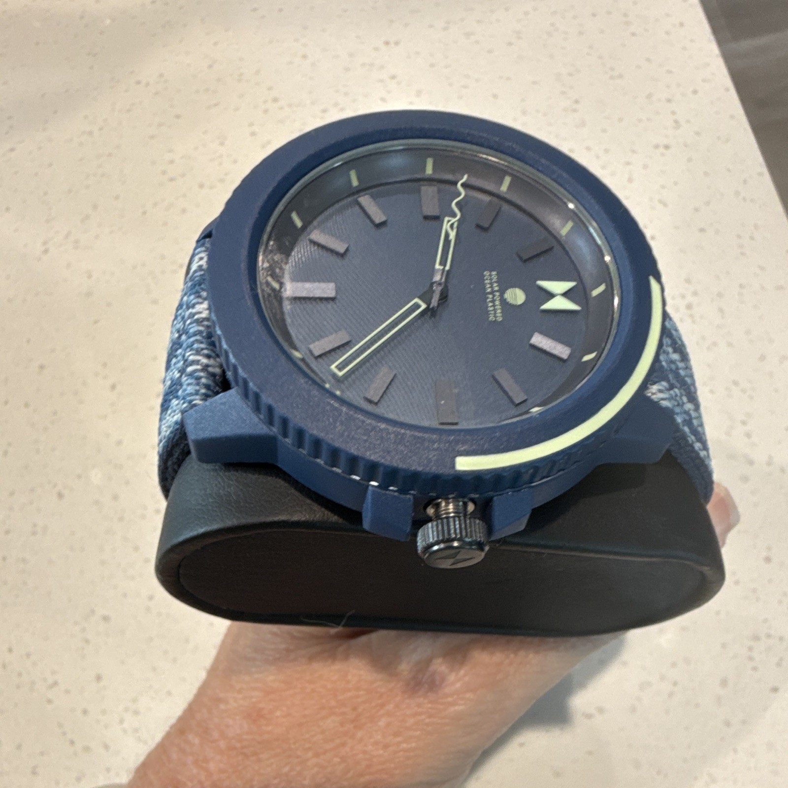 MVMT Ocean Plastic Solar Powered 30m WR Blue Analog Dial Fabric Strap