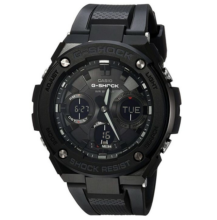Casio Men’s Watch G-Shock Quartz Ana-Digi Dial Black Resin Strap GSTS100G-1B