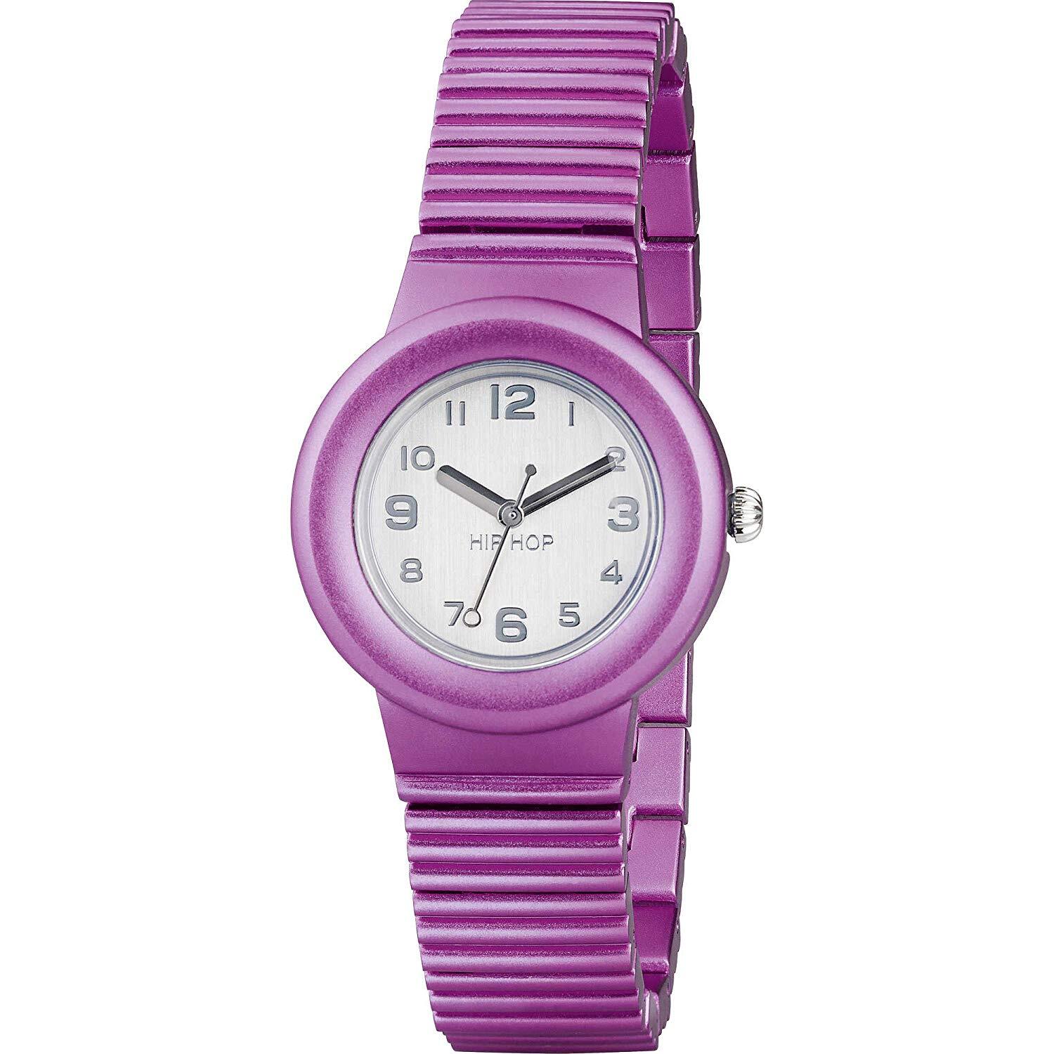 Women’s HIP HOP ALUMINIUM WATCH HWU0572 Small 32mm Aluminum Purple Grey NEW