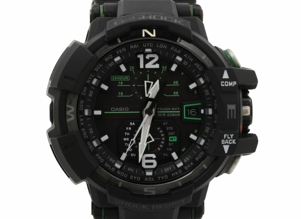 CASIO G SHOCK MASTER OF G AIR GRAVITYMASTER GW A1100 1A3JF Black Resin Men’s Ana