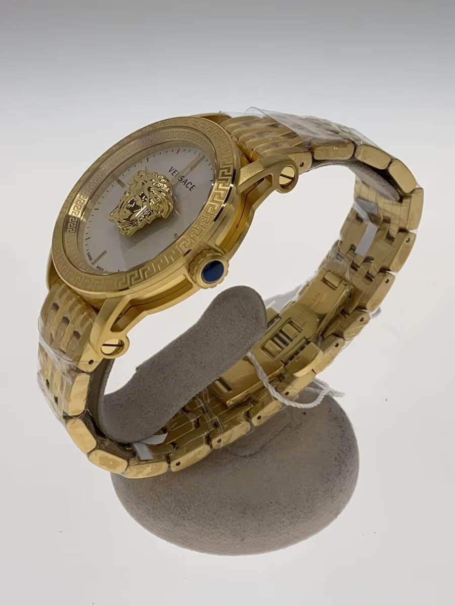 [B1S] Versace Quartz Gold Dial Stainless Steel Unisex Watch VERD00318 [w7p]