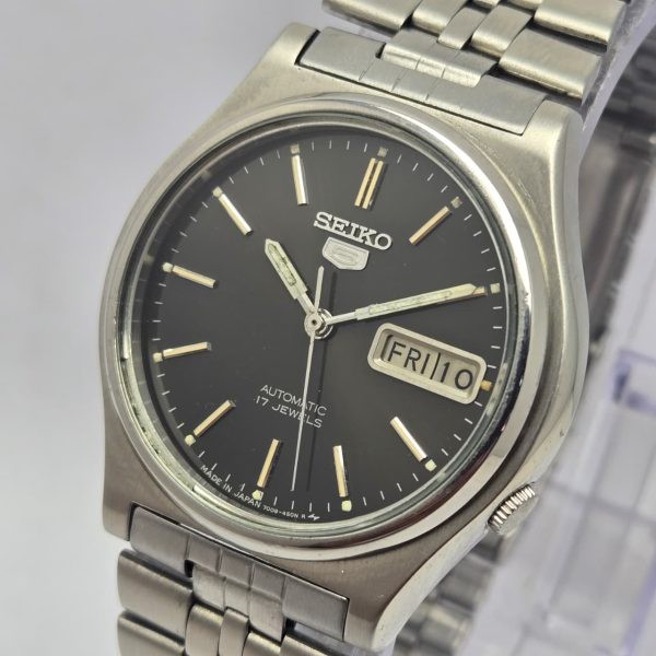 Seiko 5 Automatic 7009-3171 Day/date Black Dial Vintage Men’s Watch AAS294SGB8