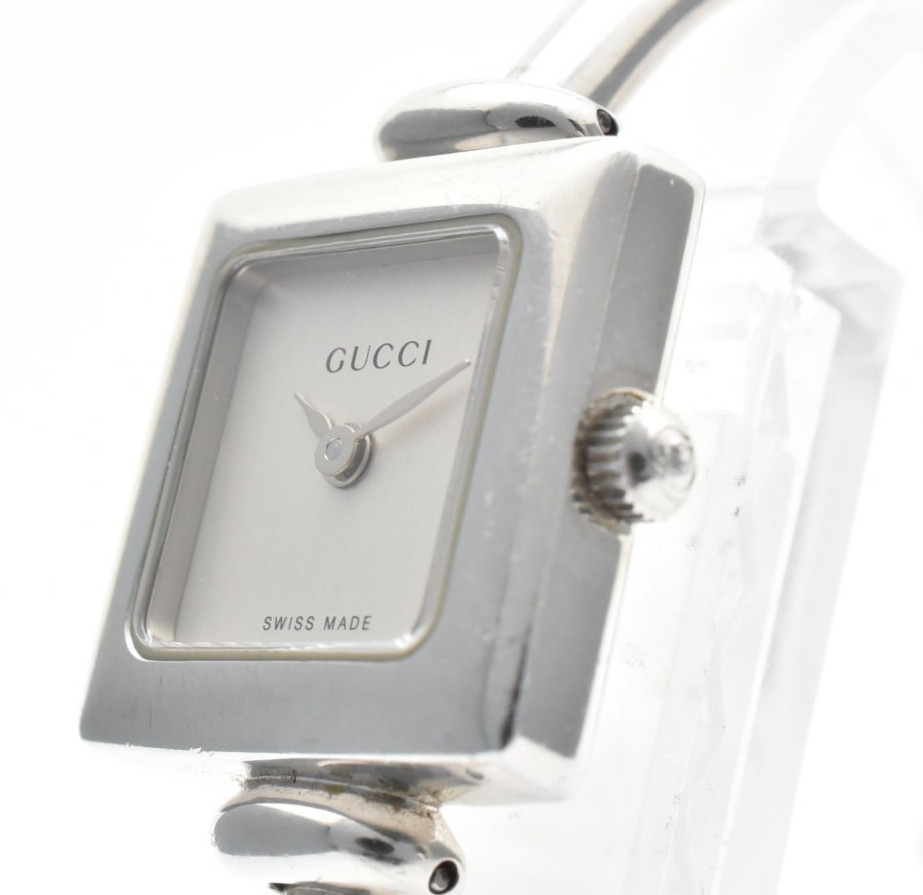 【EXC+5】GUCCI 1900L 19mm white Dial Bangle Quartz Women’s Watch From JAPAN