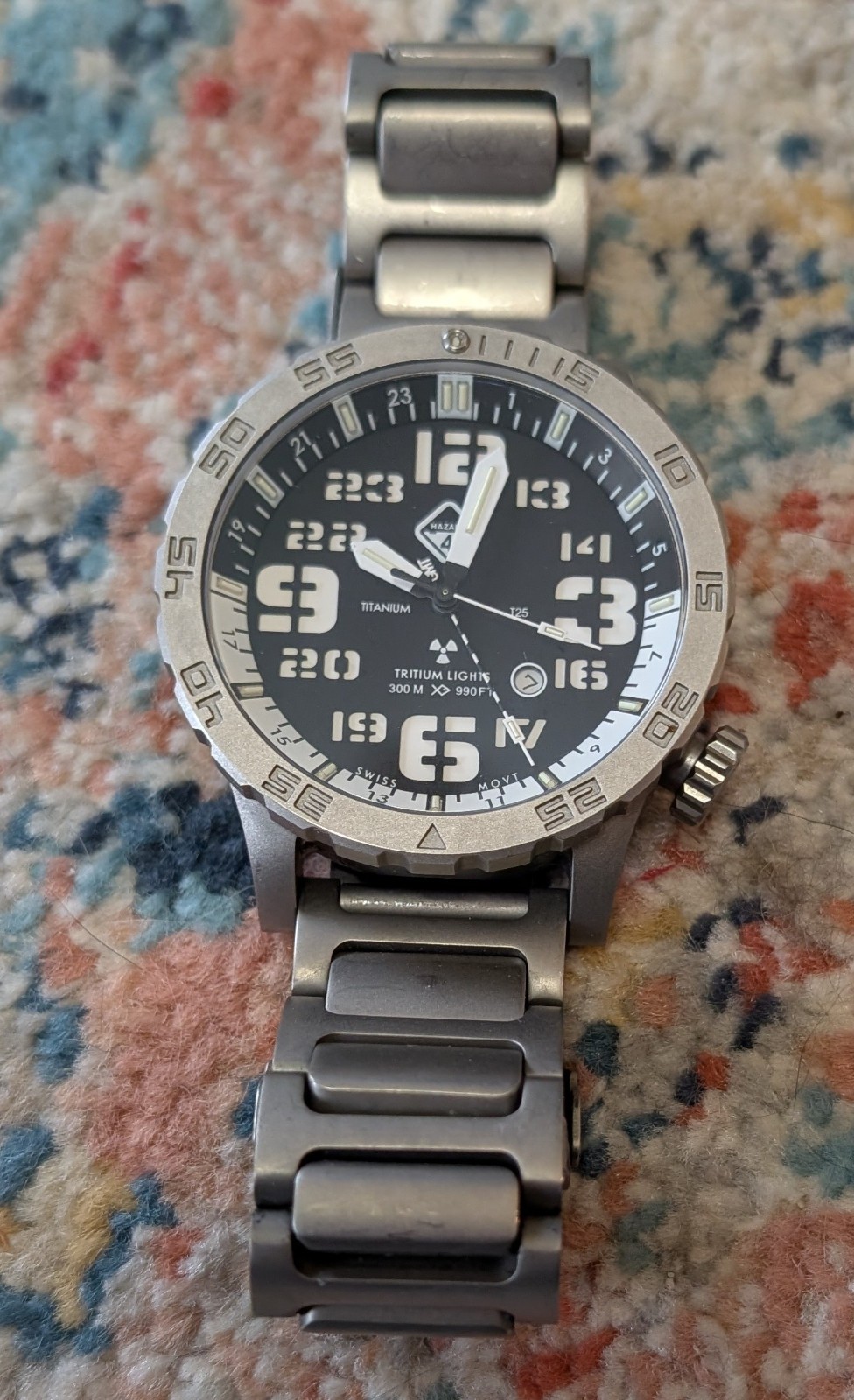 Hazard 4 BlackTie White GMT Edition – Titanium Tritium 50mm Dive Watch