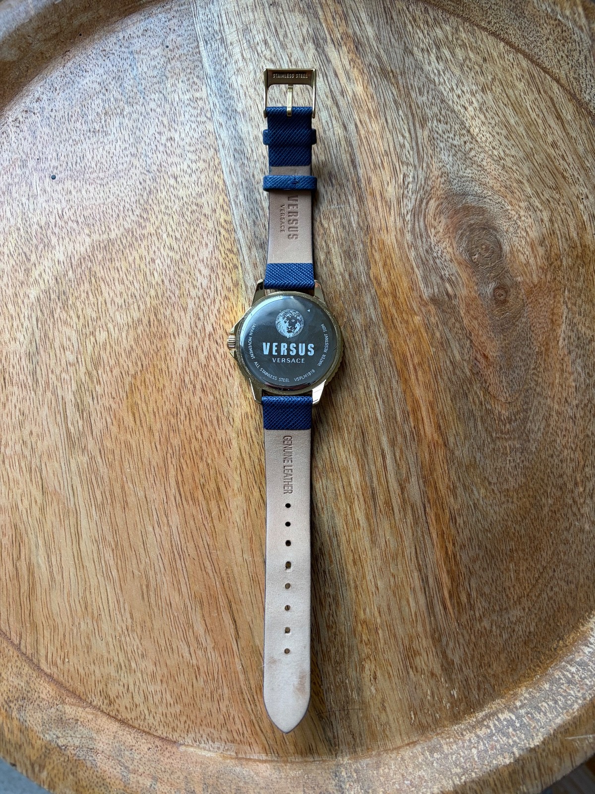 Versus by Versace VSPLM1819 Montorgueil Blue/Leather Women’s Watch 41mm