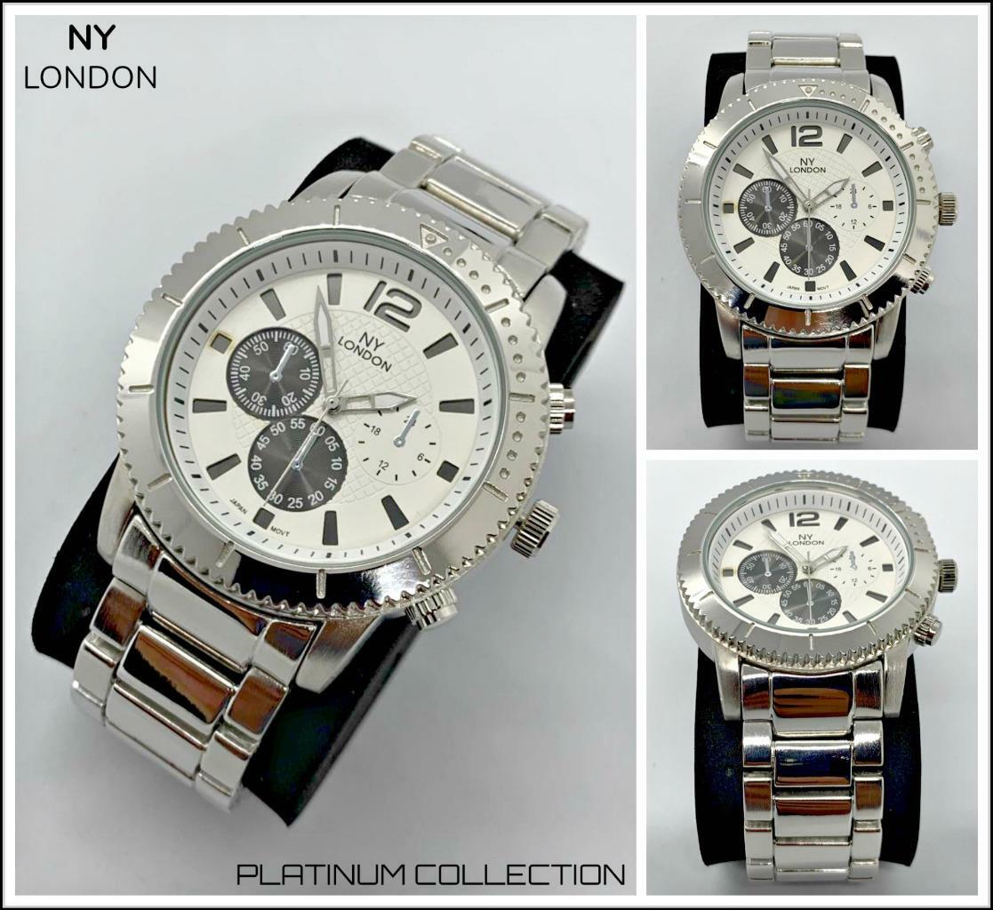 Men’s CLASSY ELEGANT DIVER Round Silver LUXURY Designer Fashion WRIST WATCH 46mm