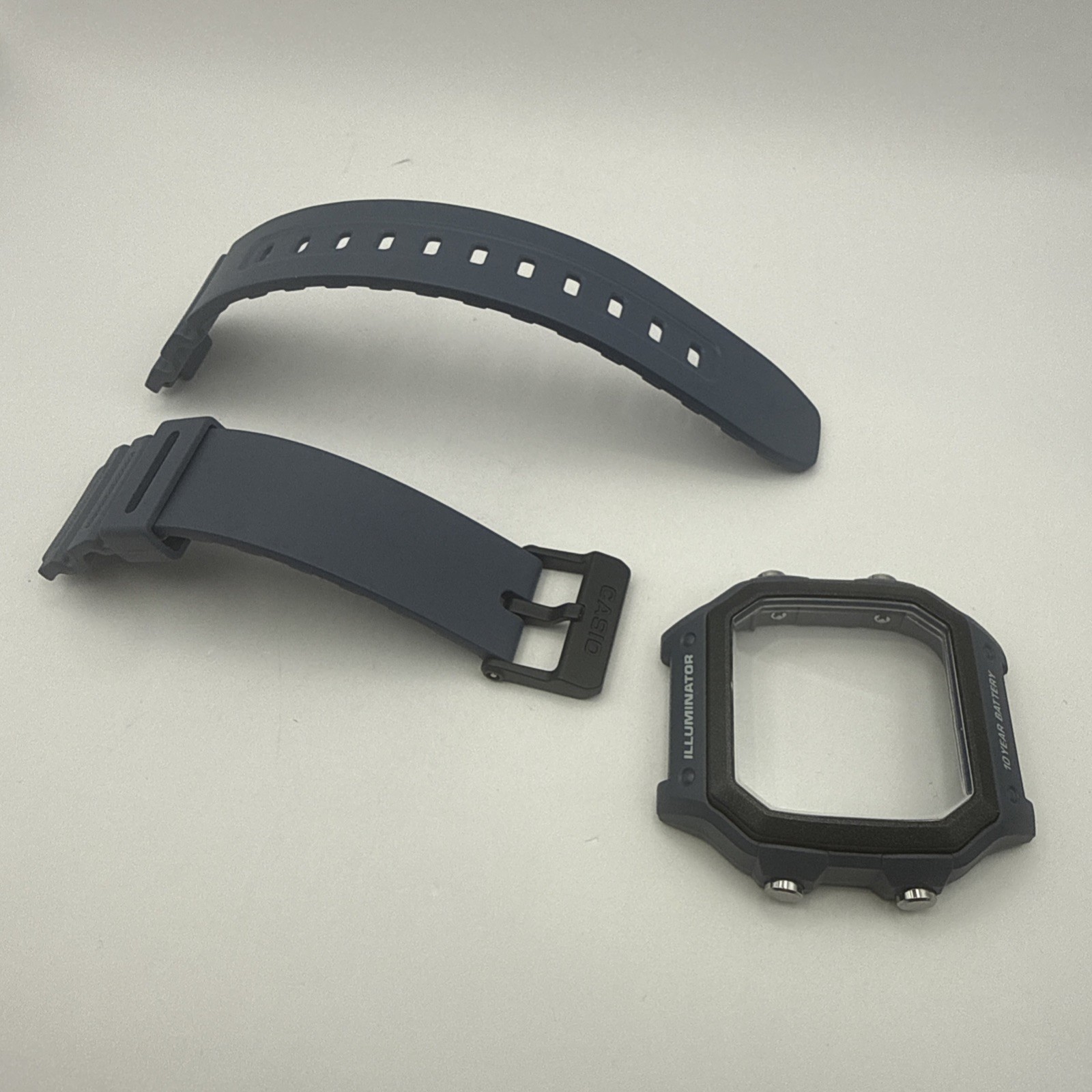 Casio WS1600 Case and Strap Gray With Black Bezel Original Parts
