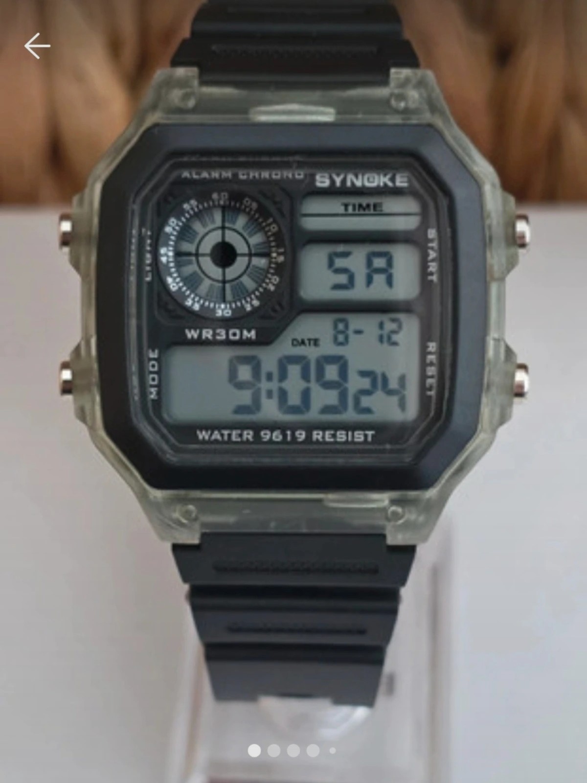 Synoke Digital LED Sport Watch AE1200 series/Royale – Transparent Green