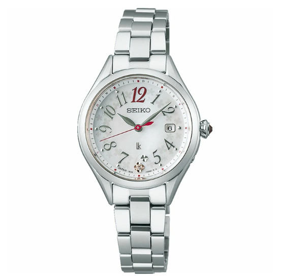 SEIKO LUKIA SSQW091 White Grow Solar Flower Garden Women’s Watch New in Box