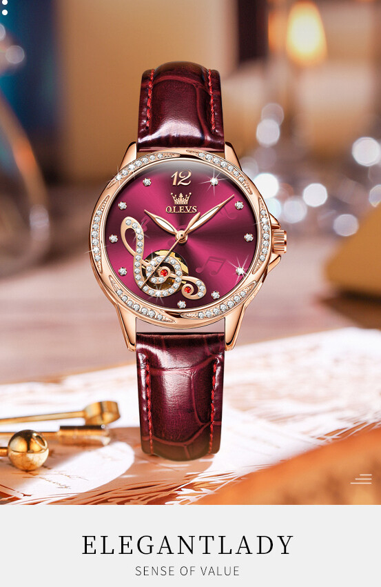 OLEVS Waterproof Luminous Diamonds Dials Automatic Mechanical Watch Women’s
