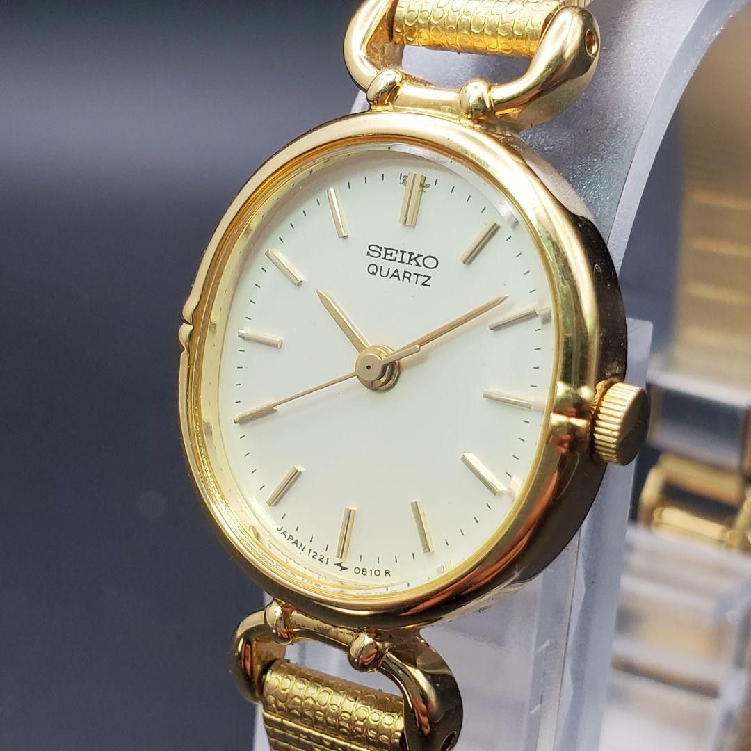 SEIKO Condition Engraved Gold Ladies’ Quartz with Gold Dial