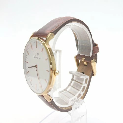 [A1R] Daniel Wellington Brown Leather Belt Quartz Analog Watch Untested [b9w]