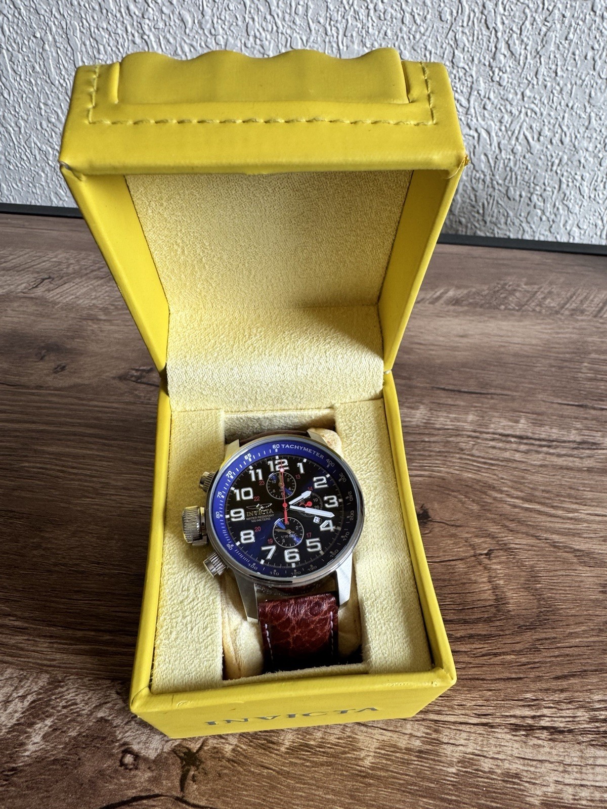 Invicta Force Men’s Chronograph Quartz Tachymeter 100m SS Brown Leather