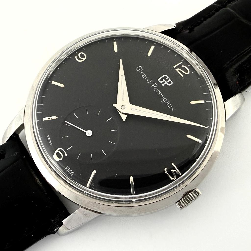 0% TARIFFS 0% SHIPPING VINTAGE GIRARD PERREGAUX JUMBO MANUAL WIND BLACK DIAL