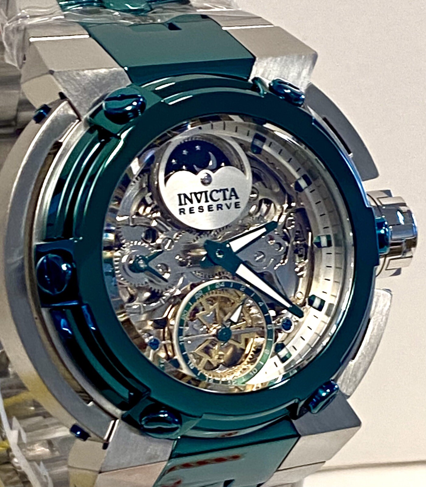 X-WING Auto | Green & Silvertn Bracelet | Day/Night, DUAL TIME | Invicta Watch