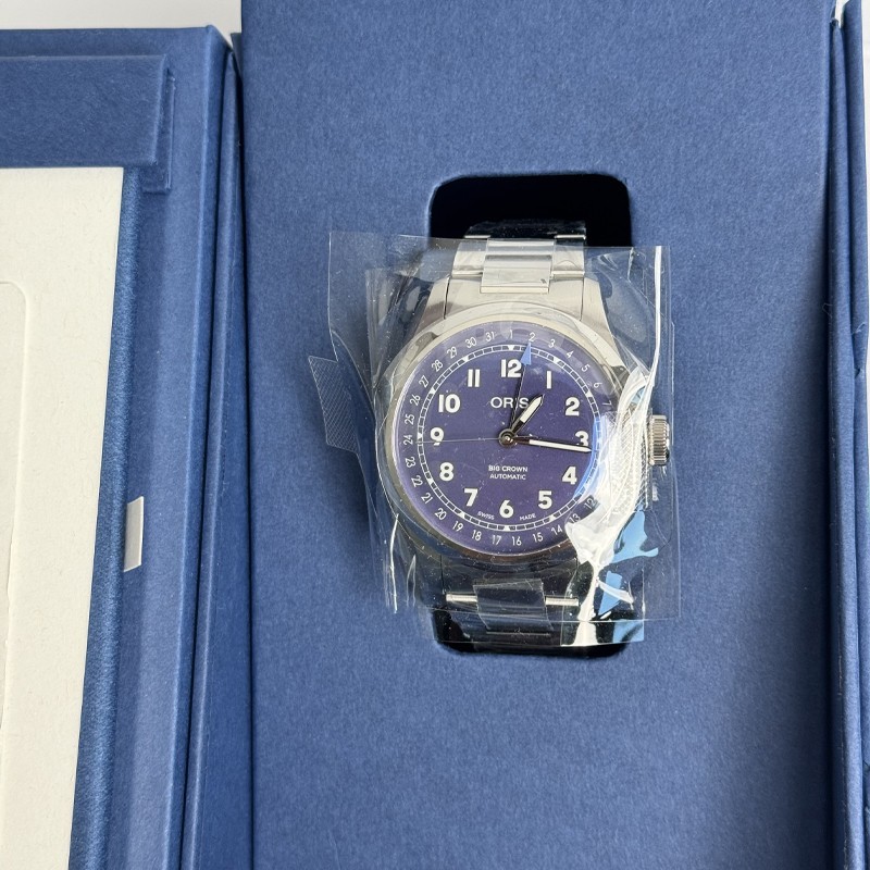 Oris Big Crown Pointer Date 40mm Purple Dial Watch 01 754 7798 4068-07 8 20 06