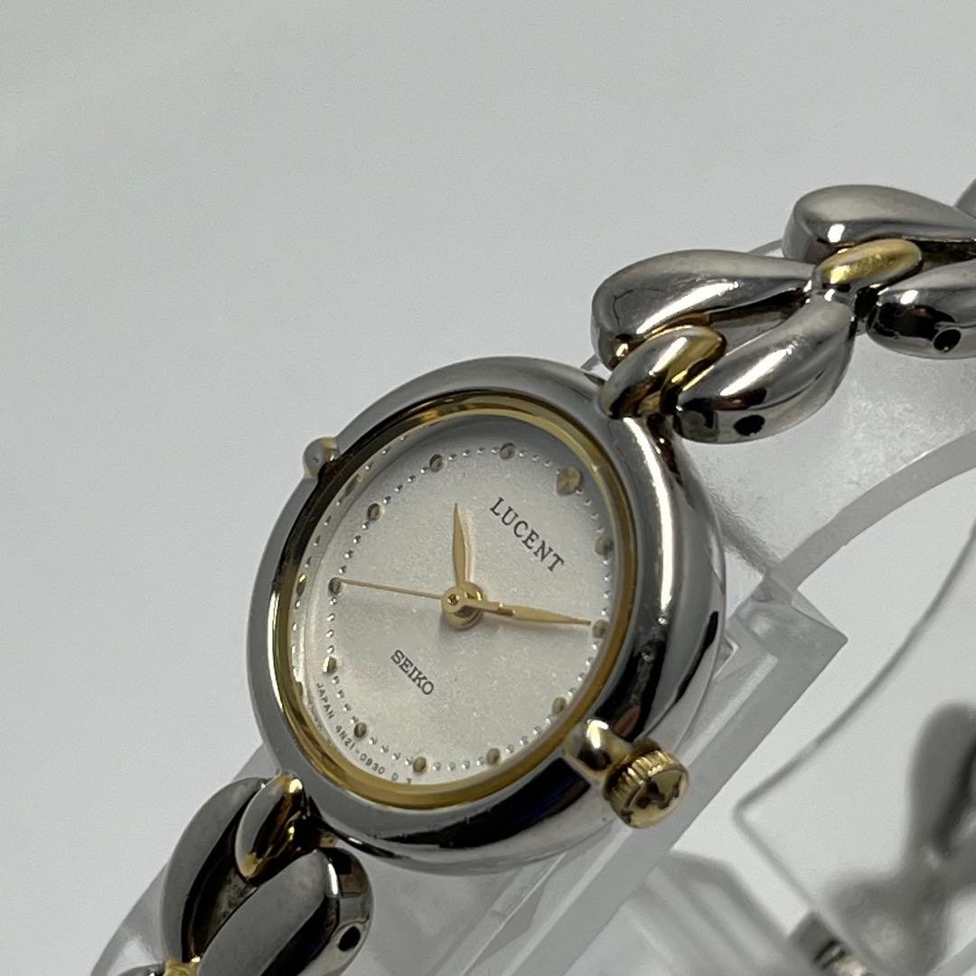 SEIKO Lucent 4N21-0490 White Dial Watch Wrist 15.0cm From Japan