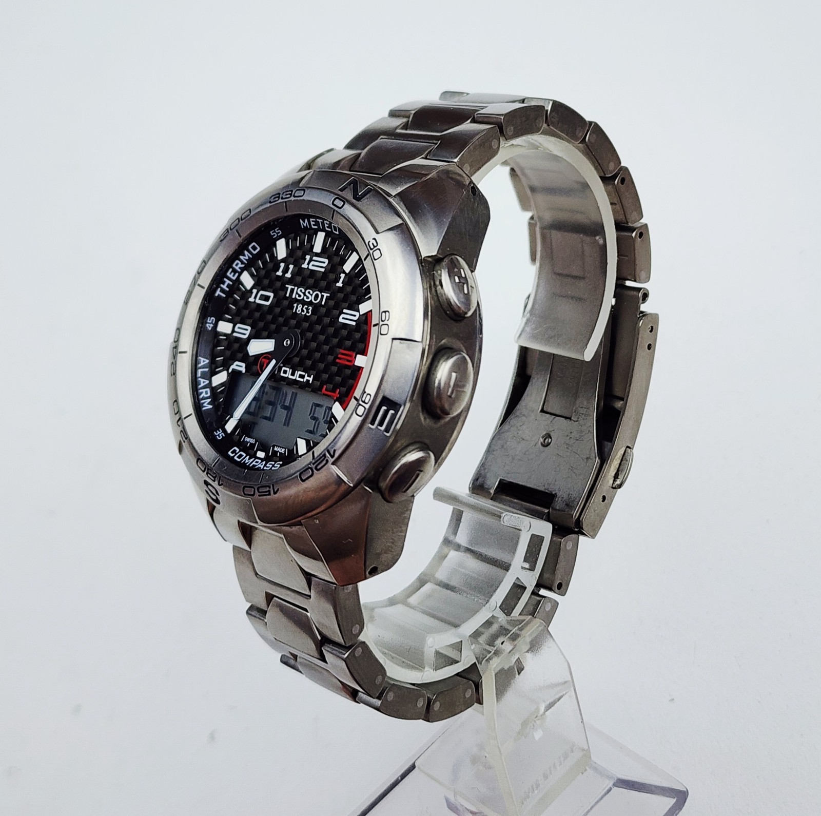 Men SWISS TITANIUM TOUCH SCREEN Watch TISSOT “Expert” T013420A. Compass. Alarm*