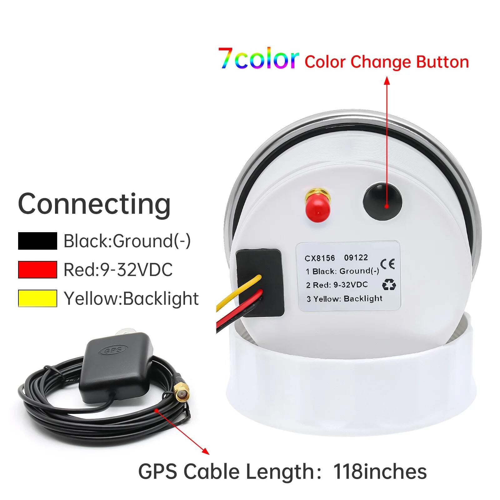A 85MM GPS Speedometer For Motorcycle Marine Boat 30~200 Kmh Boat Car Truck Spee