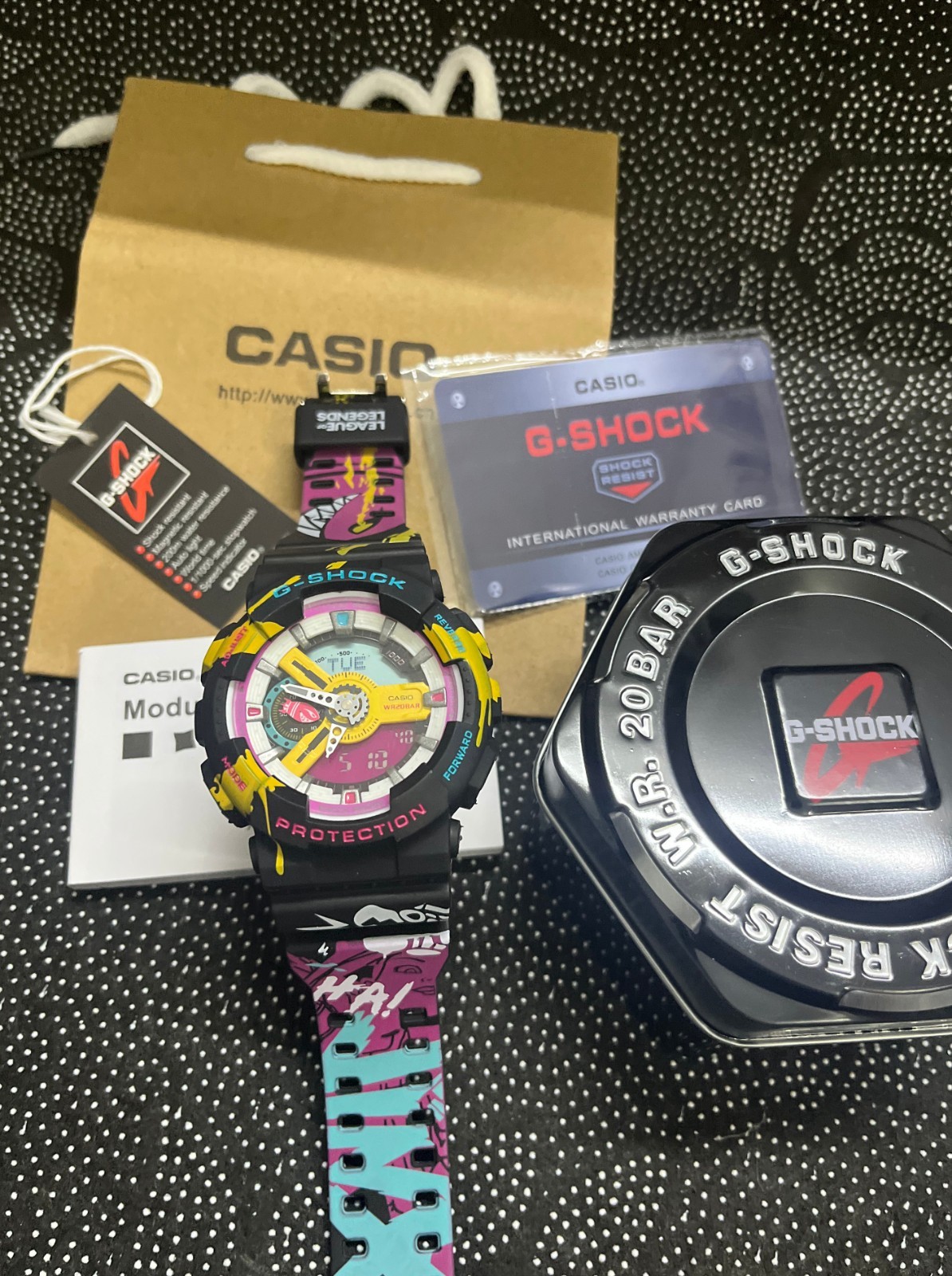 Casio G-Shock x League of Legends GA-110LL-1A Jinx Limited Edition Watch NEW