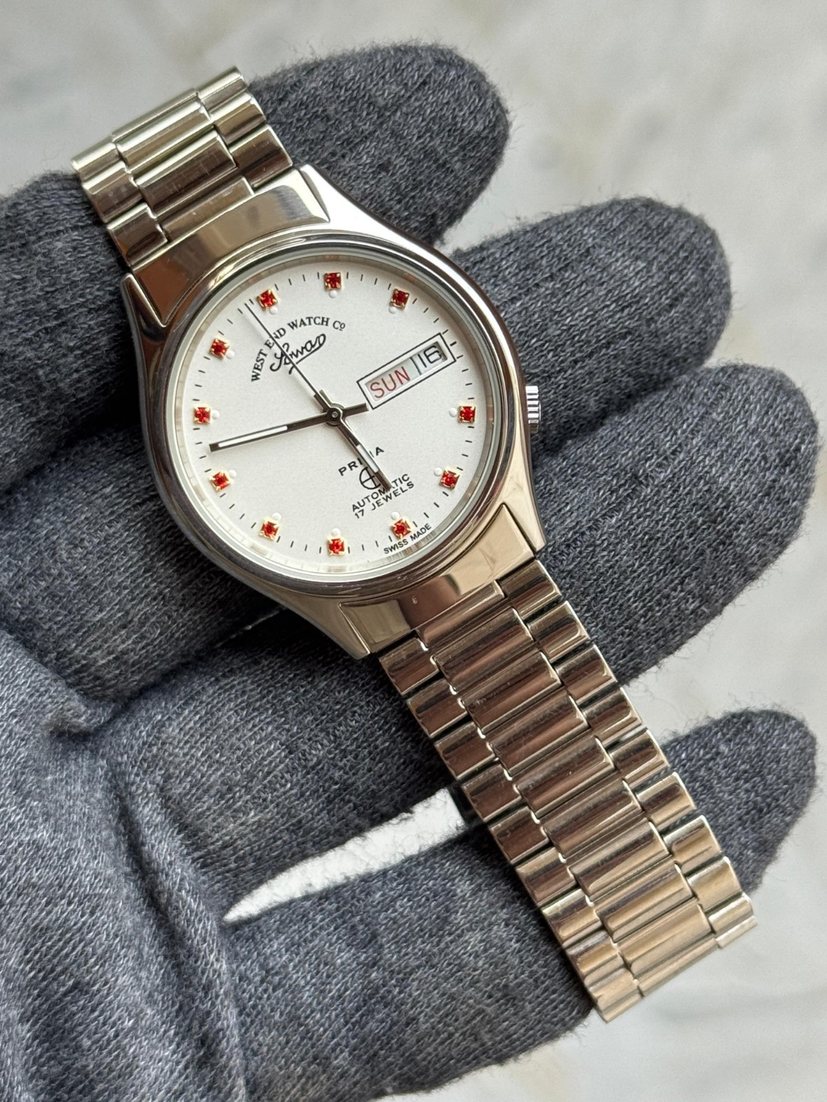 Vintage West End Prima Automatic Day/Date Mens Wrist Watch