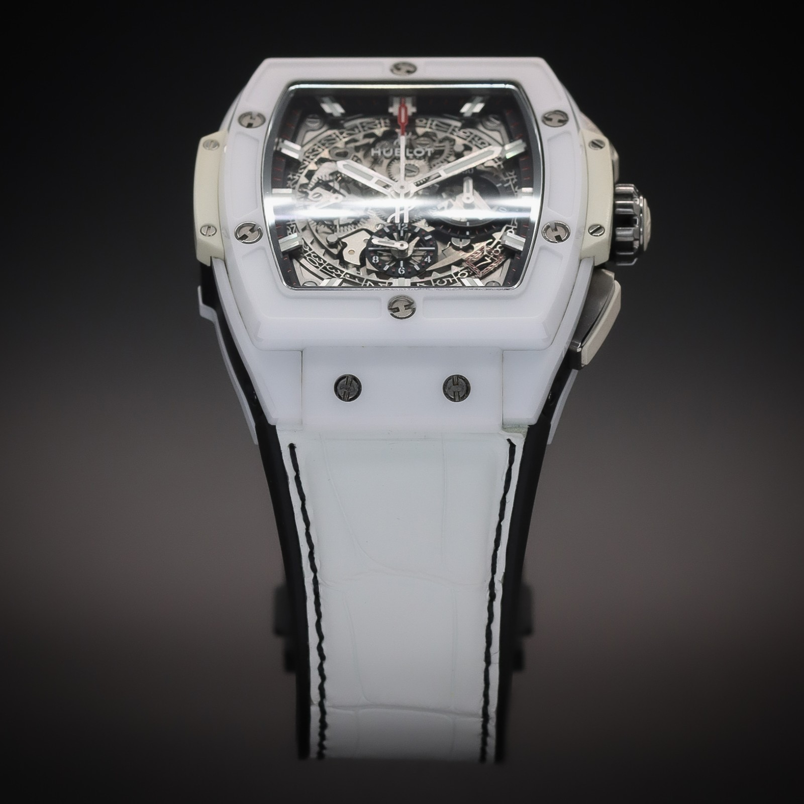 HUBLOT Spirit of Big Bang White Ceramic 42mm Skeleton Dial Ref 641.HX.0173.LR FS