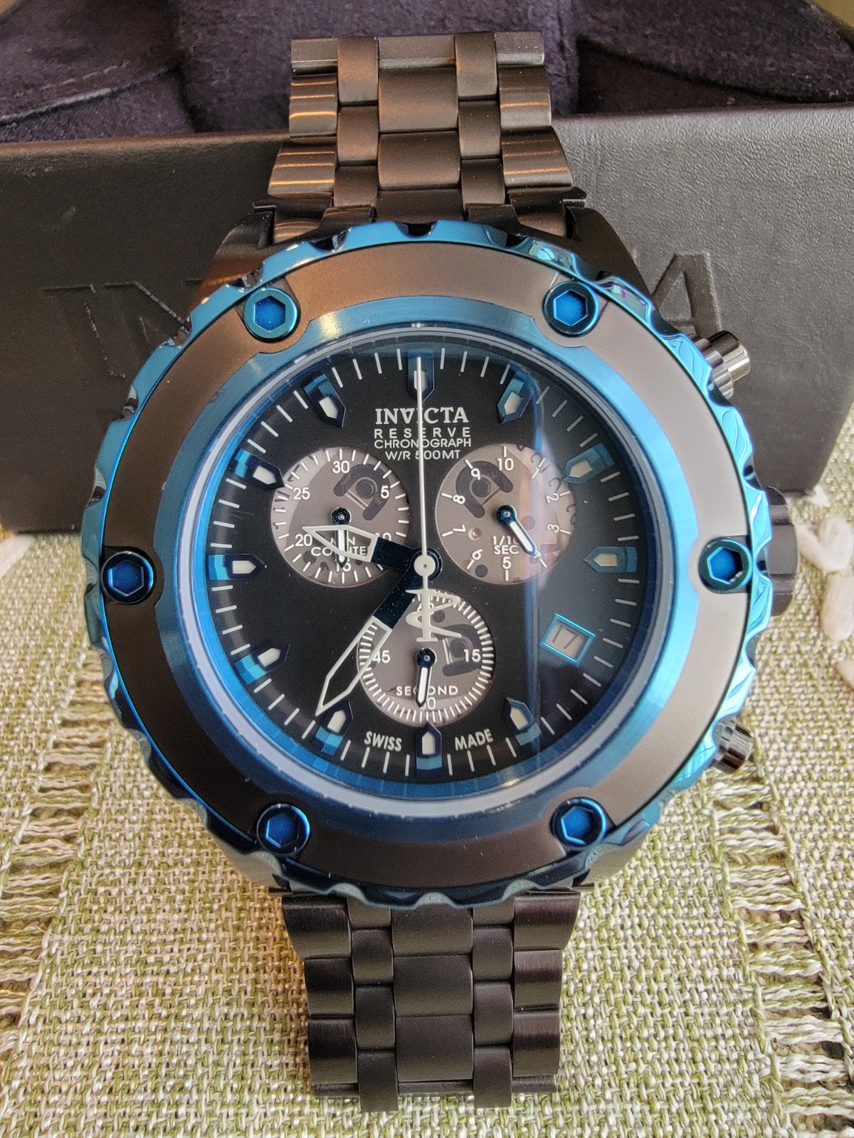 Invicta Reserve Collection Subaqua Model #15096 Swiss Made Flame Fusion Crystal