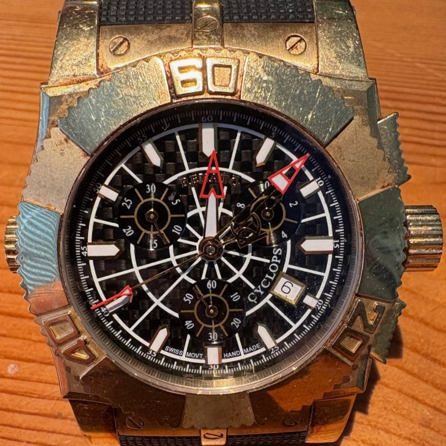 RENATO CYCLOPS COLLEZIONI ETA 251-272 22 JEWELS 21/360 HAND MADE SWISS CHRONOGRA