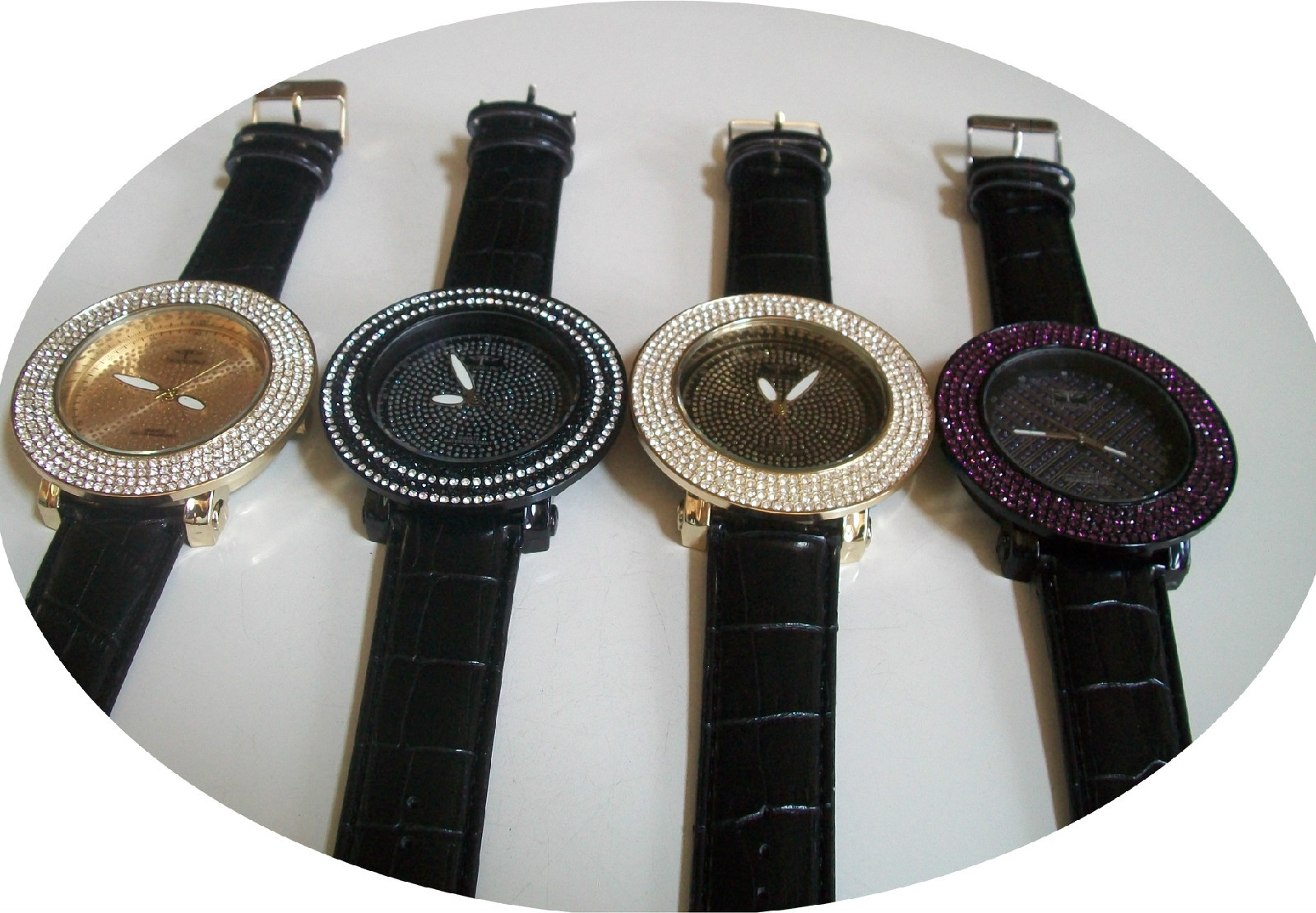 Men’s 4 Row Plain/Map Dial TECHNO PAVE Fashion Hip Hop Watch