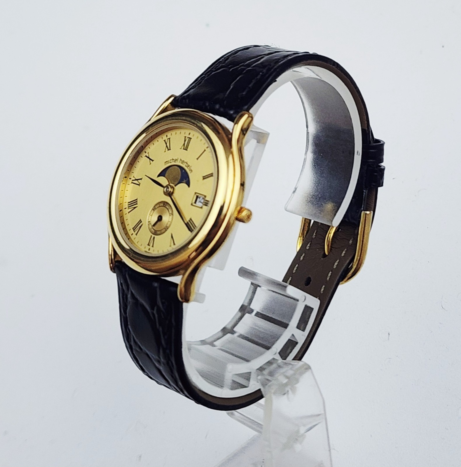 RARE,UNIQUE Women’s FRANCE Vintage 90’s MOONPHASE Watch MICHEL HERBELIN 10824