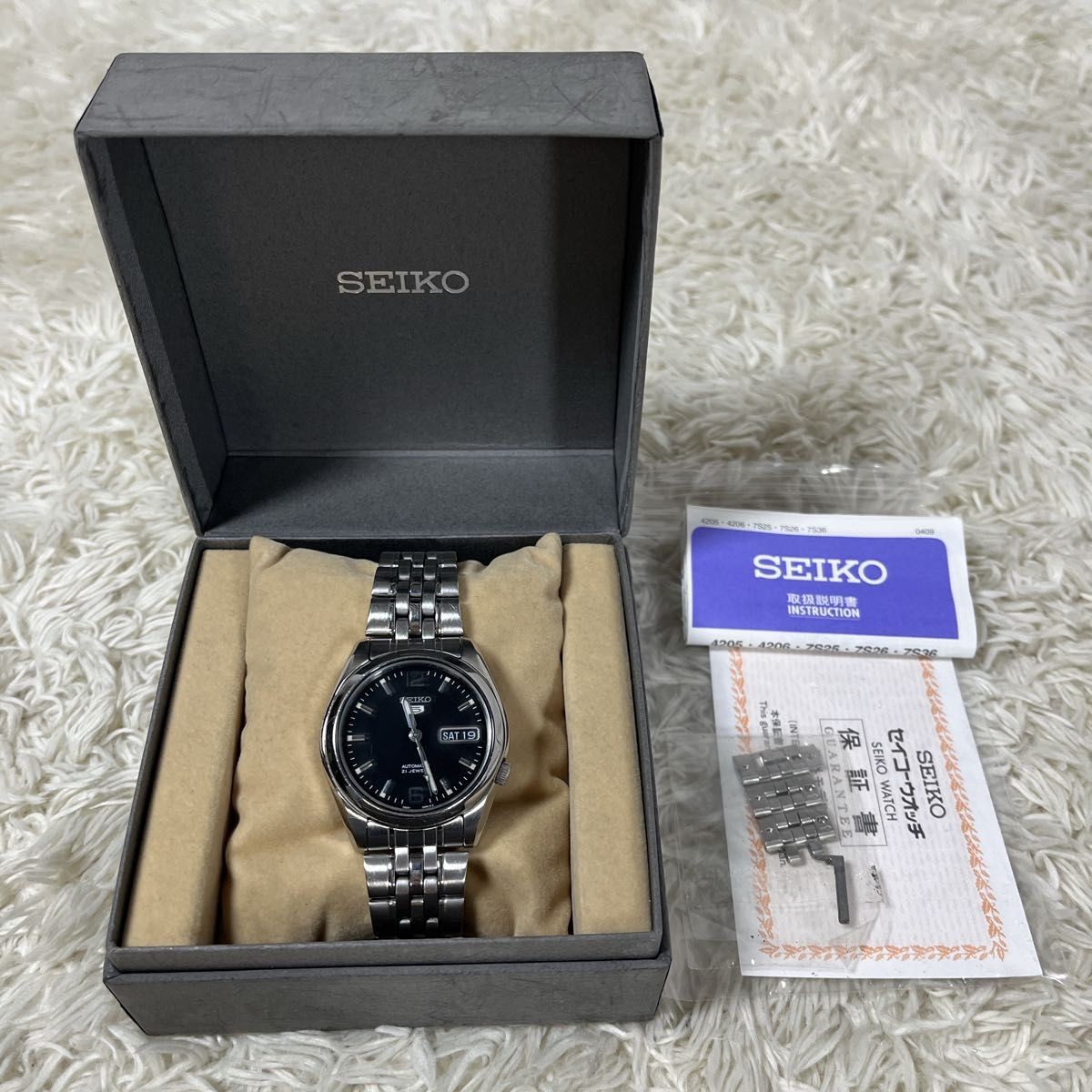 SEIKO5 Automatic Black Dial Transparent Back Seiko Watch Seiko Five