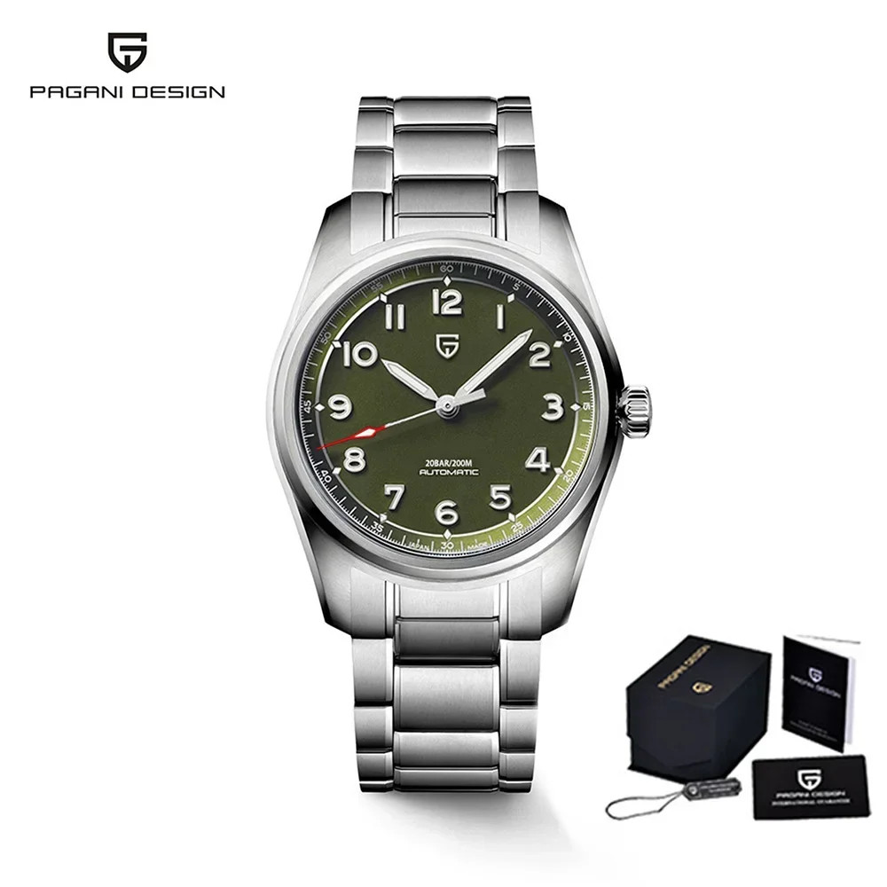 PAGANI DESIGN 38MM Pilot NH35 Automatic Watch Sapphire Waterproof