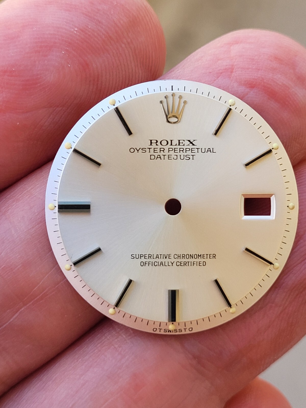 Rolex 100% genuine top hour markers Sigma dial, for men’s 36 mm all steel 1601/3