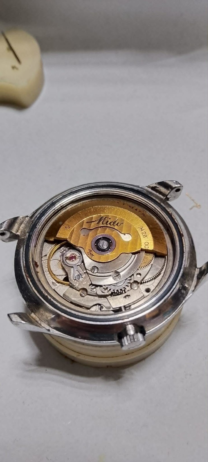 Mido Commander 8268 Black Dial Gemstone Markers Automatic Watch 37 mm.