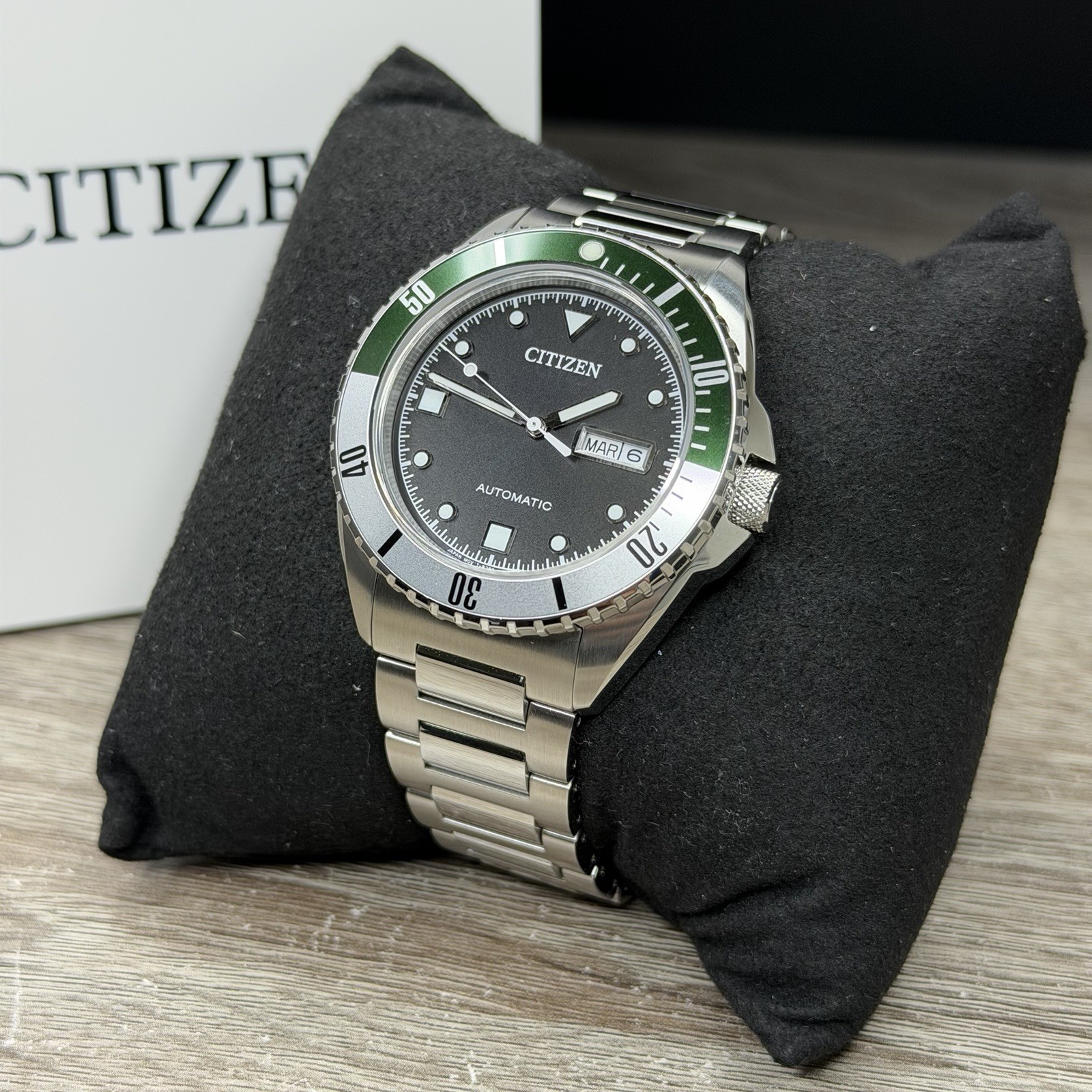 NEW✅AUTOMATIC✅ Citizen Day Date Black Dial Steel Men’s Watch NH7531-50E $675
